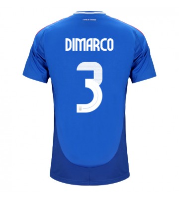 Italien Federico Dimarco #3 Hjemmebanetrøje EM 2024 Kort ærmer
